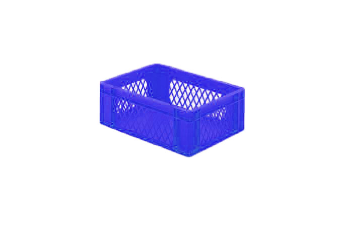 EN Stacking bin Rainbow 13l - 400x300x145mm - perforate sides and closed bottom 