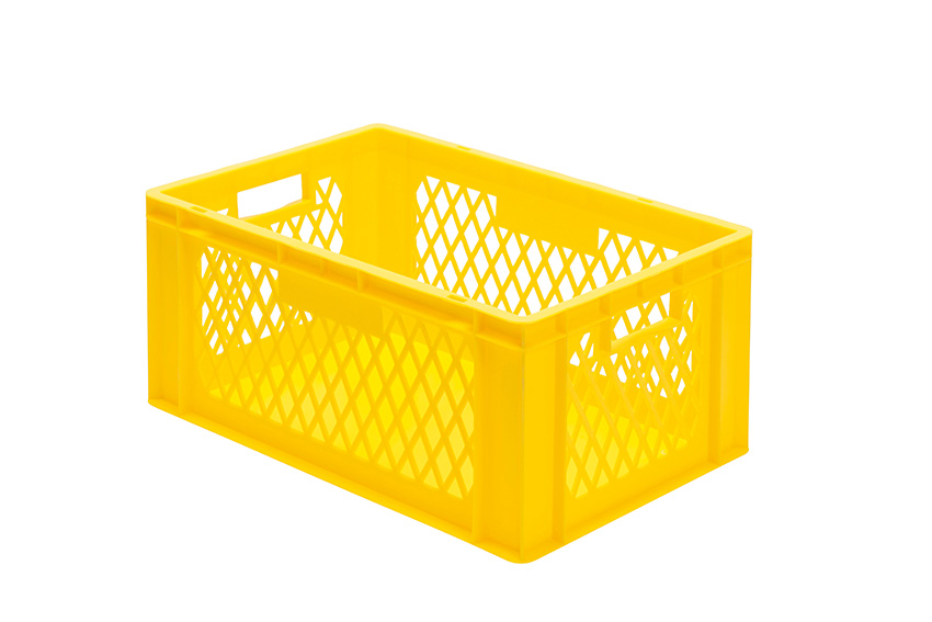 EN-Stapelbehälter Rainbow 51l - 600x400x270mm - Perforierte Wände und geschlossener Boden 