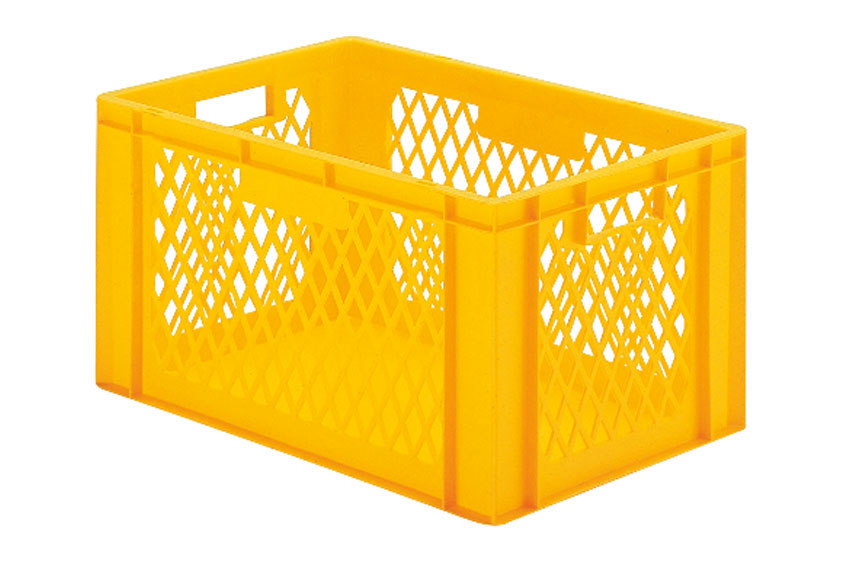 EN-Stapelbehälter Rainbow 61l - 600x400x320mm - Perforierte Wände und geschlossener Boden 