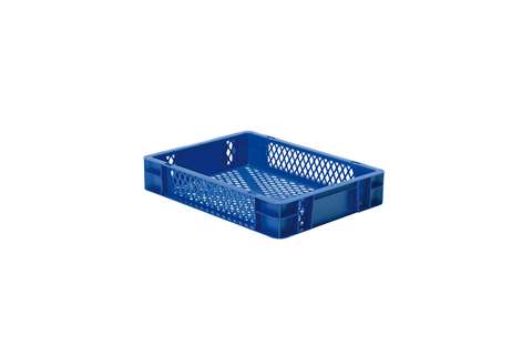 EN Stacking bin Rainbow 7l - 400x300x75mm - perforated sides and bottom