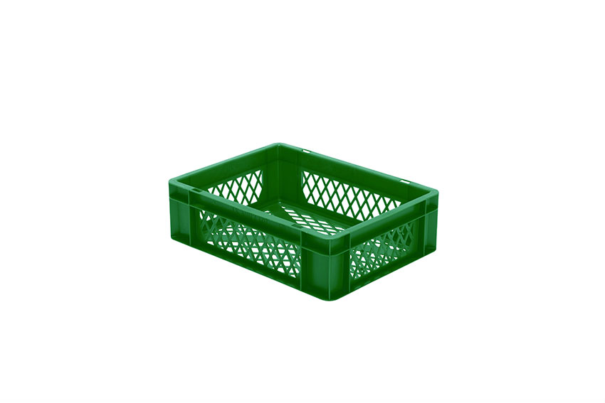EN Stacking bin Rainbow 10l - 400x300x120mm - perforated sides and bottom 