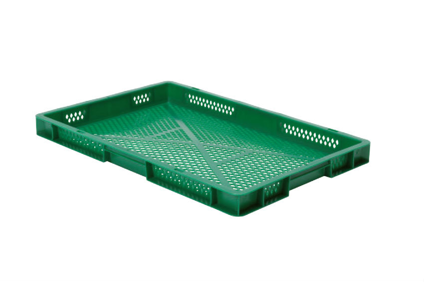 EN-Stapelbehälter Rainbow 9,5l - 600x400x50mm - Wände und Boden perforiert 