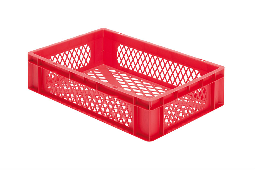 EN-Stapelbehälter Rainbow 26l - 600x400x145mm - Wände und Boden perforiert 