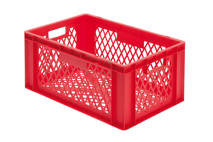 EN-Stapelbehälter Rainbow 51l - 600x400x270mm - Wände und Boden perforiert 