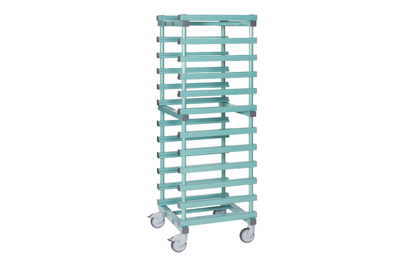 Trolley - 490x550x1835mm - suitable for 10 bins 500x350mm 
