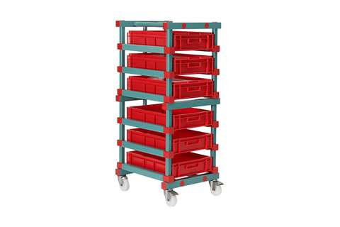 EN trolley - 540x660x1370mm - 6 levels with 120mm spacing