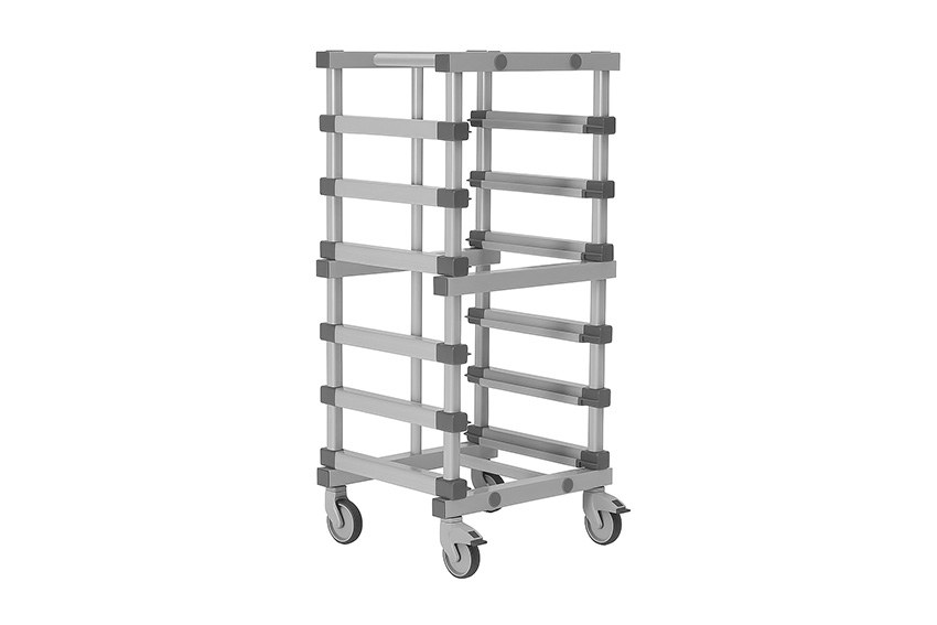 EN trolley - 540x660x1370mm - 6 levels with 120mm spacing 