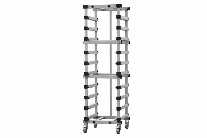 EN trolley - 540x660x1830mm - 10 levels with 120mm spacing 