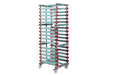 EN trolley - 540x660x1830mm - 15 levels with 70mm spacing