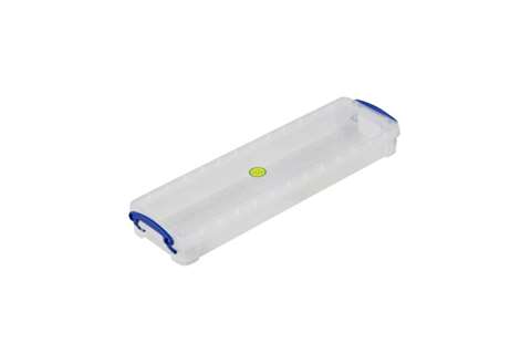Transparent box 0,80l stackable on included lid - 355x100x40mm