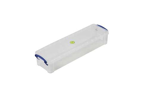 Transparent box 1,50l stackable on included lid - 355x100x70mm