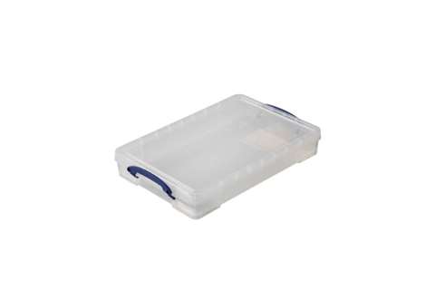 Boîte transparente 10l empilable sur le couvercle inclus - 520x340x85mm
