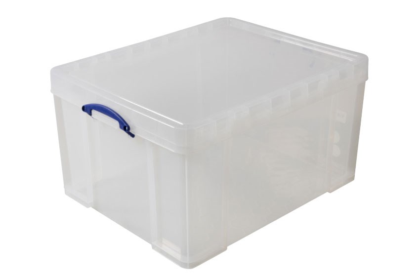Boîte transparente 145l empilable sur le couvercle inclus - 810x620x430mm 