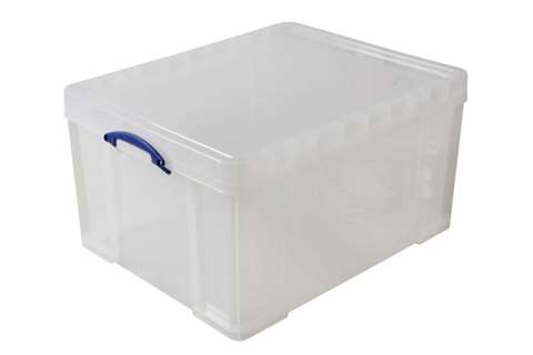 Boîte transparente 145l empilable sur le couvercle inclus - 810x620x430mm
