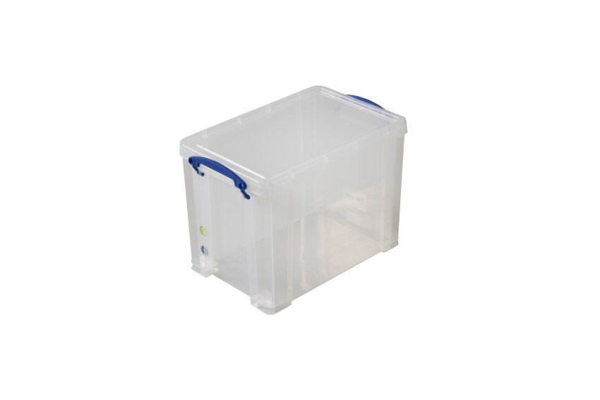 Transparent box 19l (a4) stackable on included lid - 395x255x290mm 