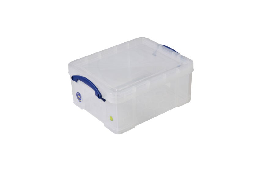 Boîte transparente 21l empilable sur le couvercle inclus - 450x350x200mm 