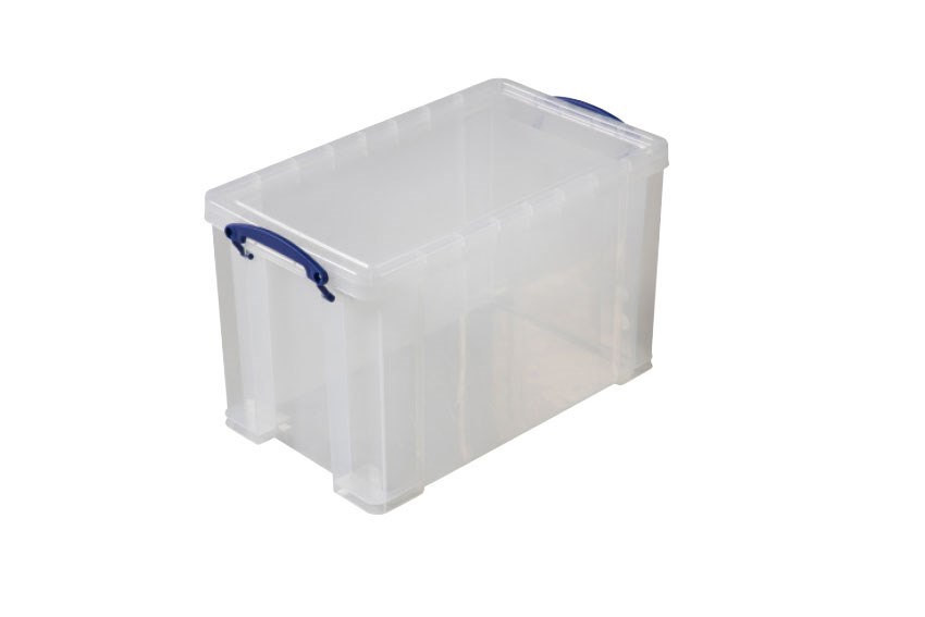 Boîte transparente 24l empilable sur le couvercle inclus - 465x270x290mm 
