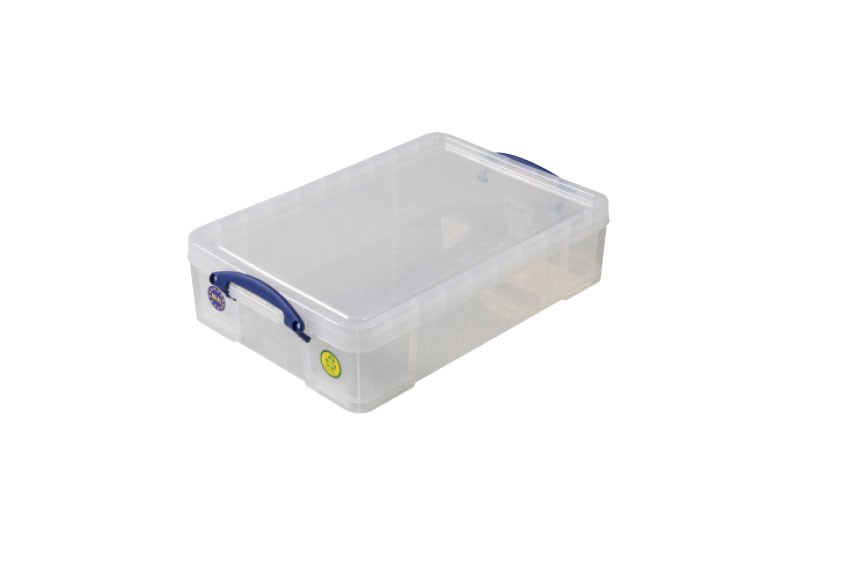 Transparente Stapelbox 24,5l Stapelbar auf mitgeliefertem Deckel - 600x400x155mm 