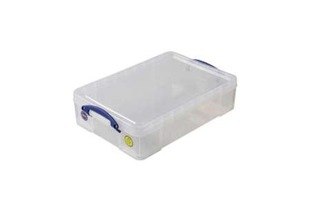 Transparent box 24,5l stackable on included lid - 600x400x155mm