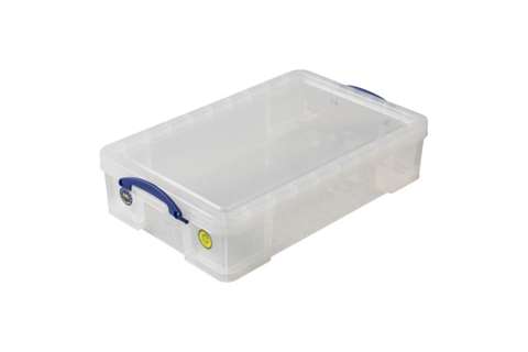Boîte transparente 33l empilable sur le couvercle inclus - 710x440x165mm