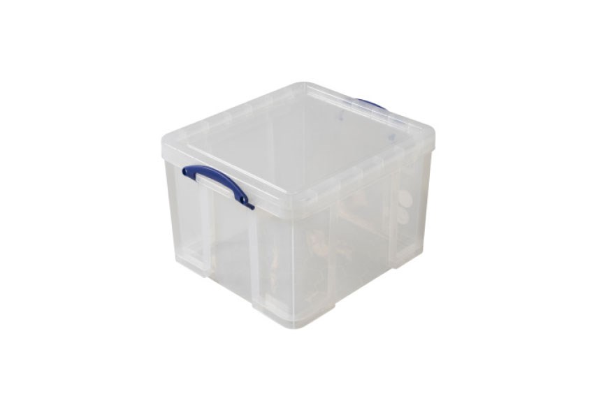 Transparent box 35l (a4) stackable on included lid - 480x390x310mm 