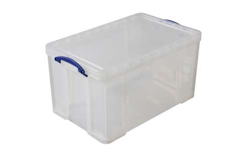 Boîte transparente 84l empilable sur le couvercle inclus - 710x440x380mm