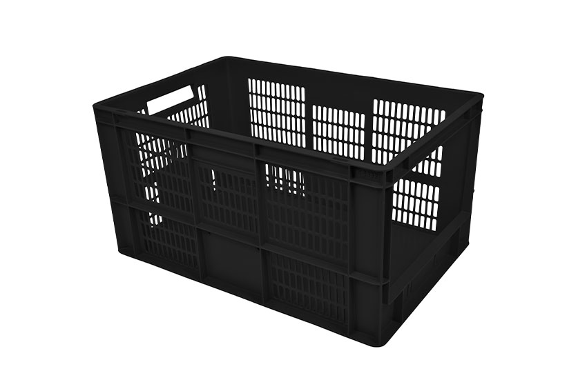 Euronorm Kommissionierbehälter 60l - Frontalem Öffnung - perforiert - Regeneriert - 600x400x320mm 