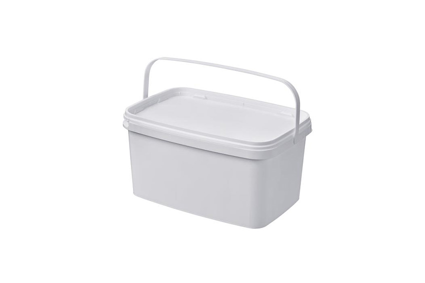 Seau rectangulaire - 3,6l - avec anse - sans couvercle 