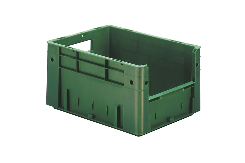 Euronorm 400x300x210mm - frontal opening - 18l - bottom and sides closed 