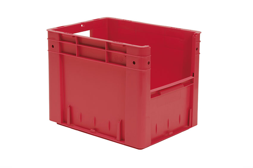 Euronorm 400x300x320 - frontal opening - 29l - bottom and sides closed 