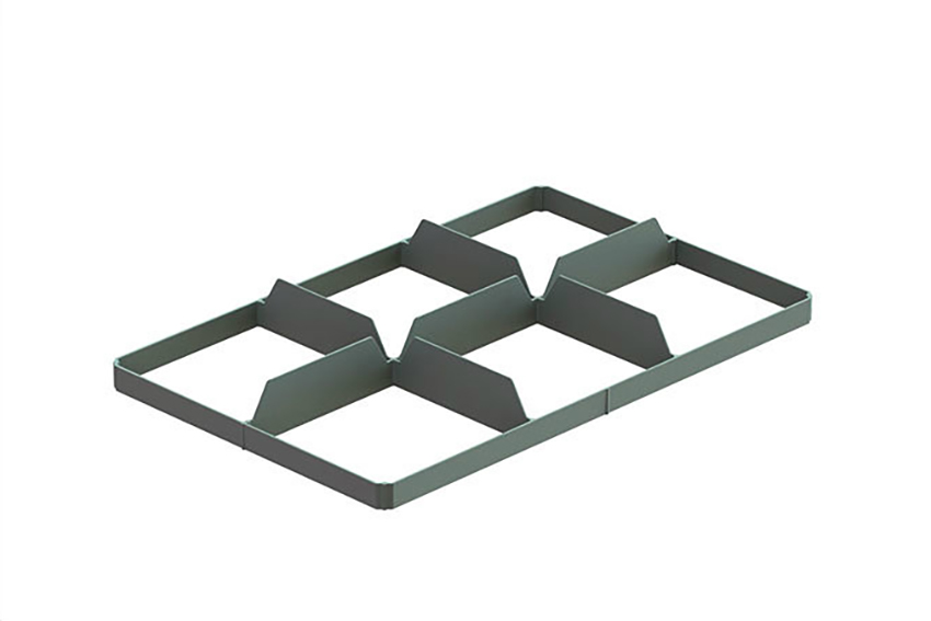 EN Séparateur - 2x3 compartiments (en bas) - max ø du verre: 177mm 