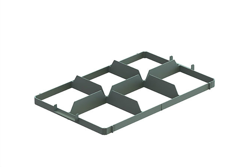 EN Séparateur - 2x3 compartiments (en haut) - max ø du verre: 177mm 