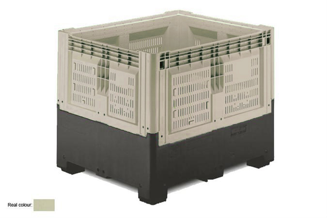 Smartbox 1200x1000x978 mm - ajouré - avec 2 semelles - 905 l 