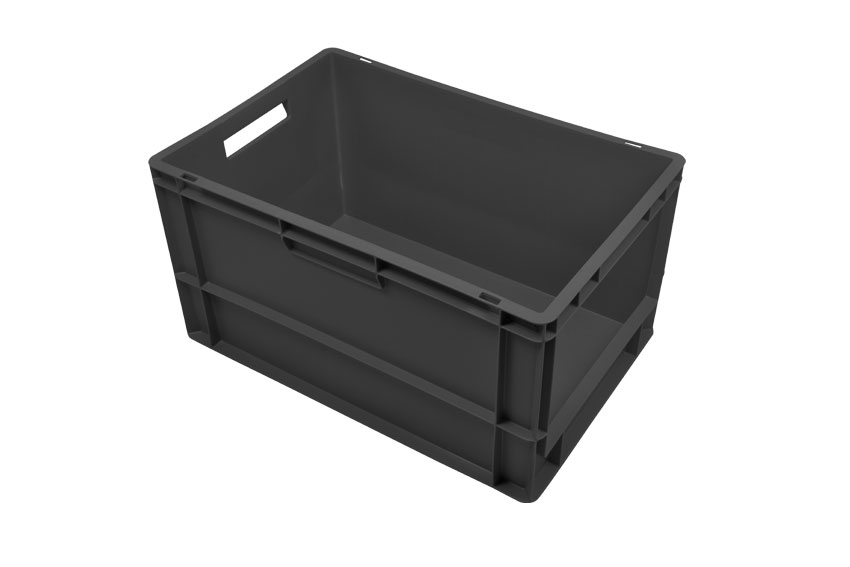 Euronorm Kommissionierbehälter - Frontalem Öffnung - Verstärkter Boden - Regeneriert - 600x400x320mm 