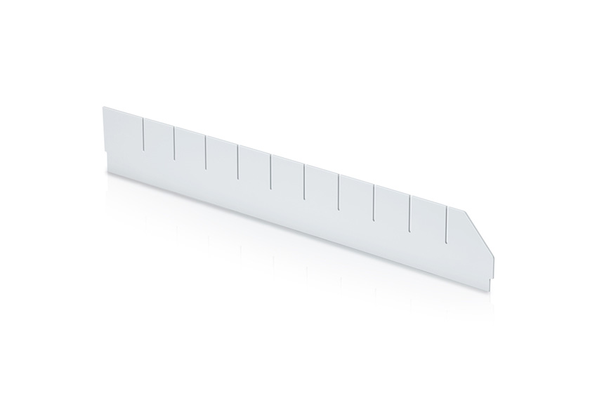Längsteiler mit Aussparungen Regalkasten Blue Box - 600x90mm 