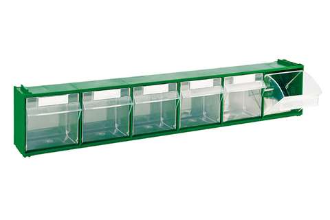 Tilting bin module 6 tilting bins - serie 7000 - 600x96x112mm