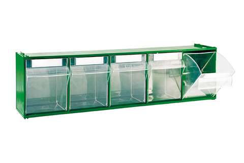 Tilting bin module 5 tilting bins - serie 7000 - 600x140x168mm