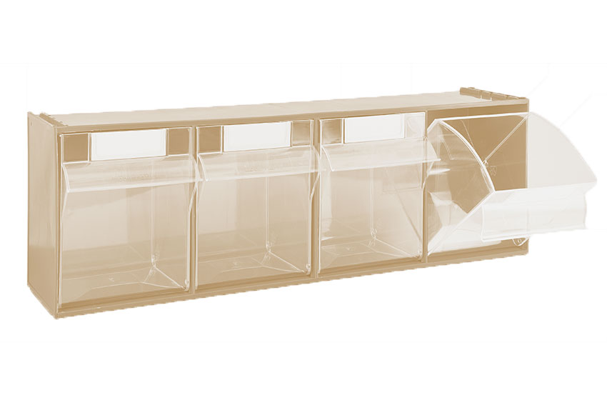 Bloc-tiroir basculants 4 godets - série 7000 - 600x178x106mm 