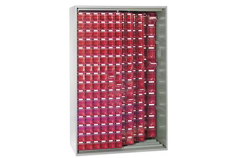 Armoire murale en métal incl. 480 pcs Storage 7000 blocs-tiroirs basculants - 1250x600x1950mm