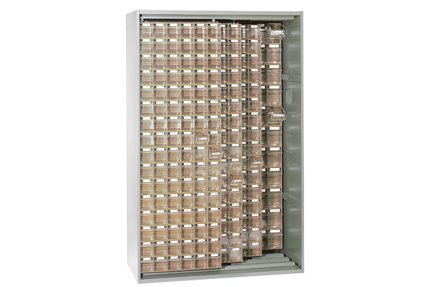 Armoire murale en métal incl. 480 pcs Storage 7000 blocs-tiroirs basculants - 1250x600x1950mm 