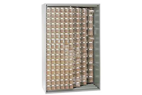 Armoire murale en métal incl. 480 pcs Storage 7000 blocs-tiroirs basculants - 1250x600x1950mm