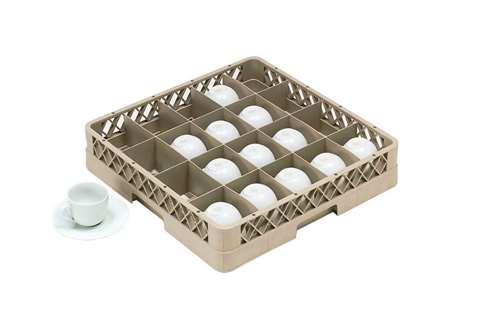 Cup rack 20 compartments of 112x89mm - 500x500x100mm