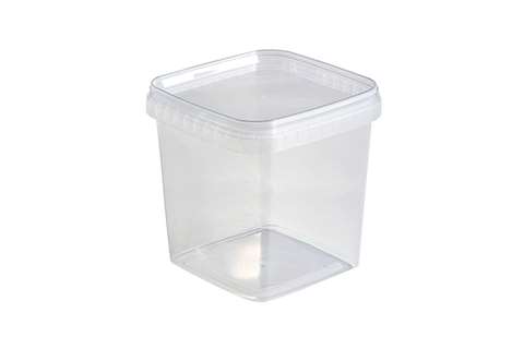 Pot 195x195mm - 2000ml - excl. lid - serie Unipak square