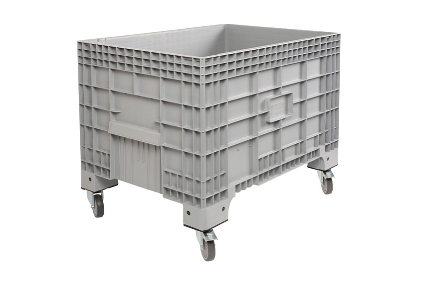 Volumenbehälter 510l - 1200x800x918mm - 4 Räder , 2 mit Bremse Lange Kant 