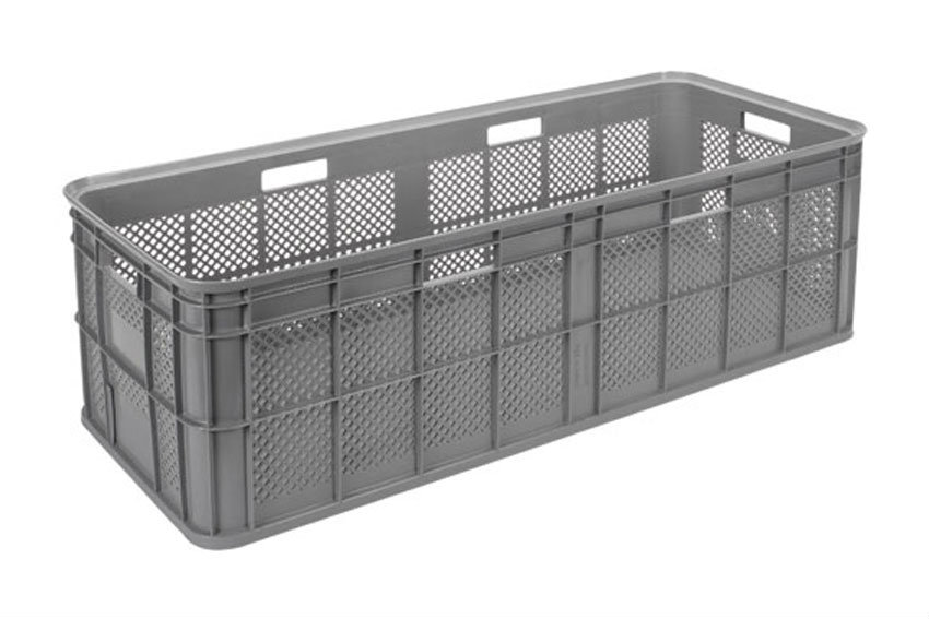 Stacking crate - 180l - multi - 1190x490x370mm - perforated sides 