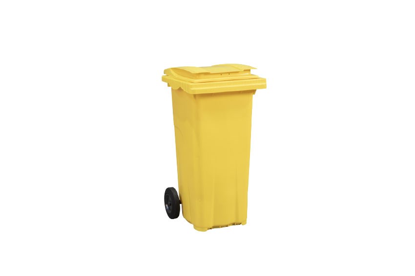 Conteneur à déchets sur roues - 120 l - coloré 