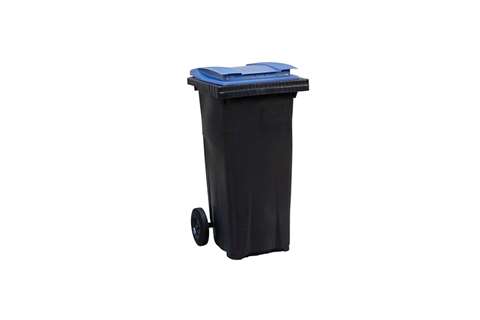 Conteneur à déchets sur roues - 120l - avec couvercle coloris