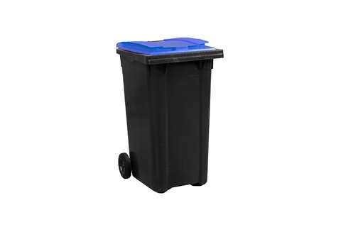 Conteneur à déchets sur roues - 240l - avec couvercle coloris