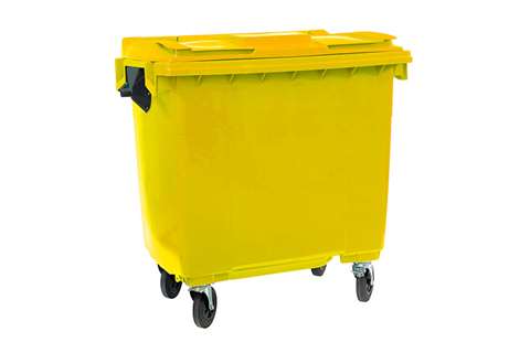 Großbehälter 4 Lenkrollen - 770l - Farbe Body + Farbe Deckel