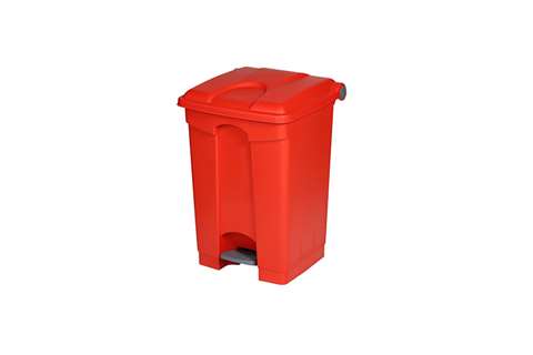 Poubelle rectangulaire à pédale 45l - 410x398x600mm
